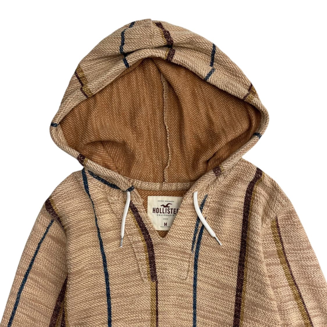 홀리스터 멀티컬러 배색 베이지 후드 M 상품이미지4