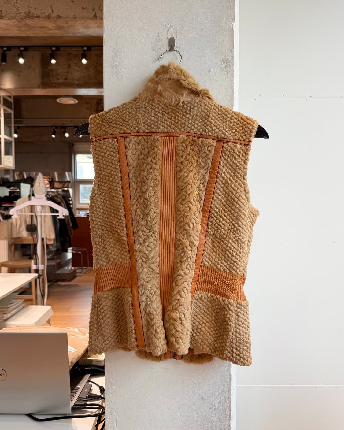 저스트 카발리 브라운 00s 퍼 베스트 자켓  상품이미지7