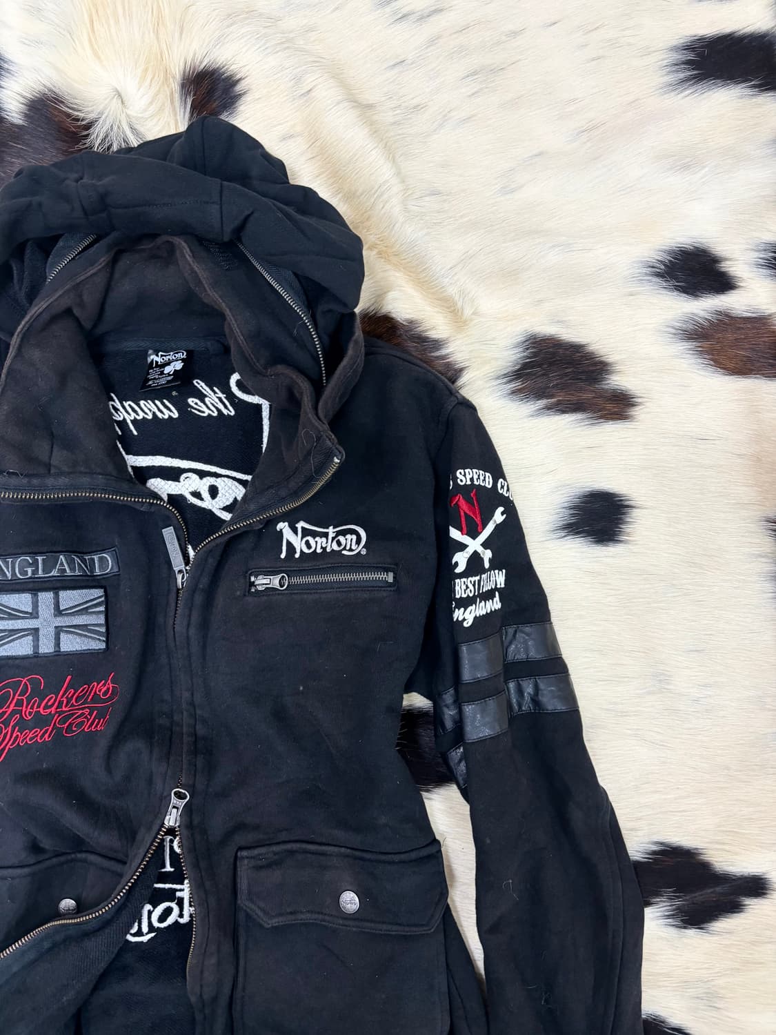 [Norton]Biker Print Bono-Hoodie 2-way Zi 상품이미지7