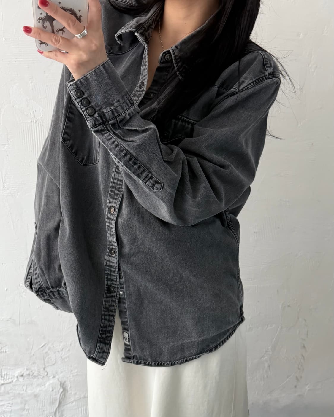 Levi‘s 리바이스 샌프란시스코 흑청 투포켓 스냅버튼 웨스턴 셔츠 상품이미지3