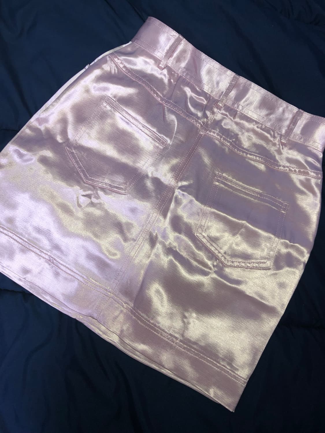 빈티지 구제 y2k 키치 펑크 새틴 실크 스커트 치마 상품이미지2