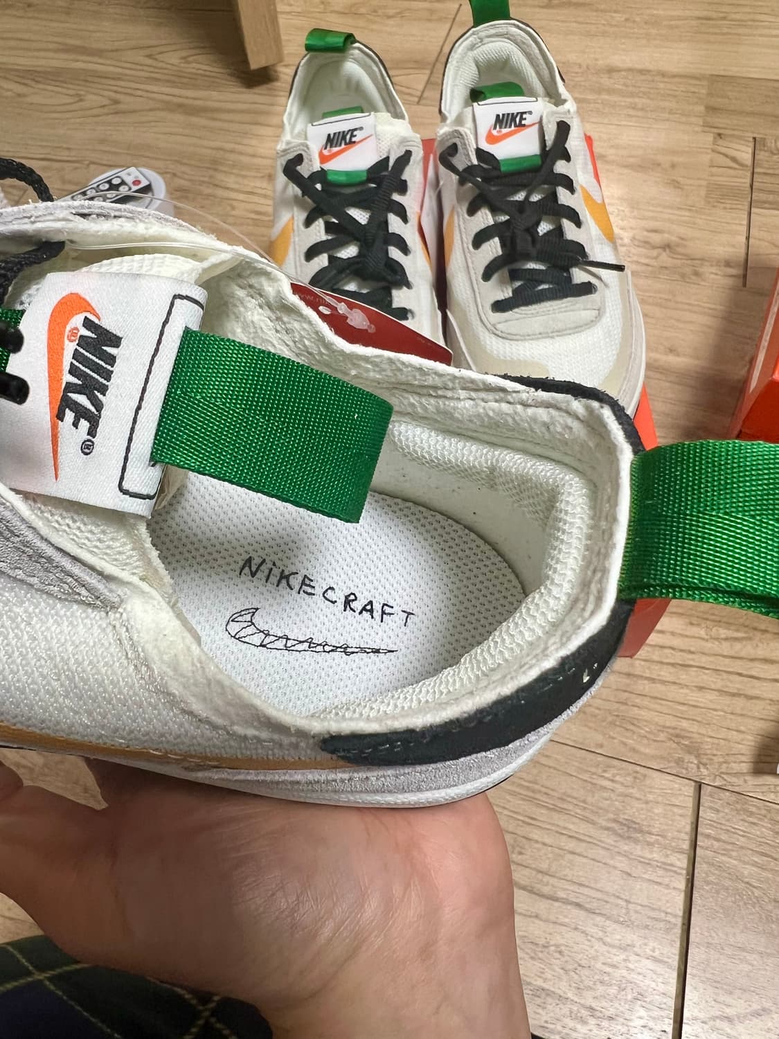 245,260)정품 새상품 나이키X톰삭스 제너럴 퍼포즈 슈 파인 그린 상품이미지5