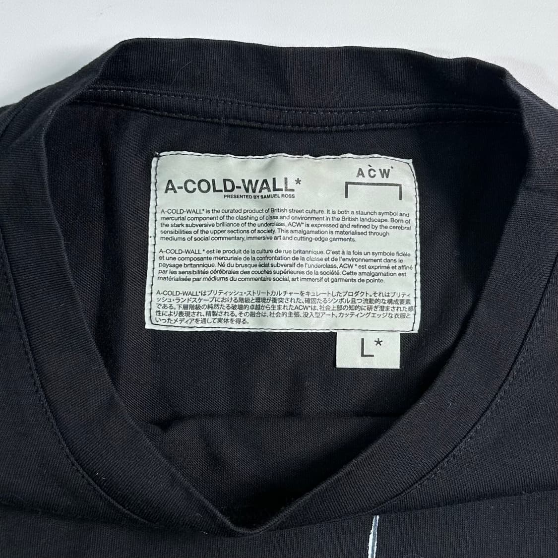 어콜드월 페인티드 블랙 롱 슬리브 상품이미지5