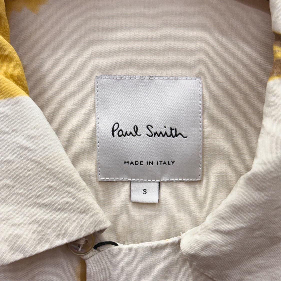 폴스미스 플로럴 반팔 셔츠 유니크 아트프린트 패턴 아이보리 옐로우 상품이미지7