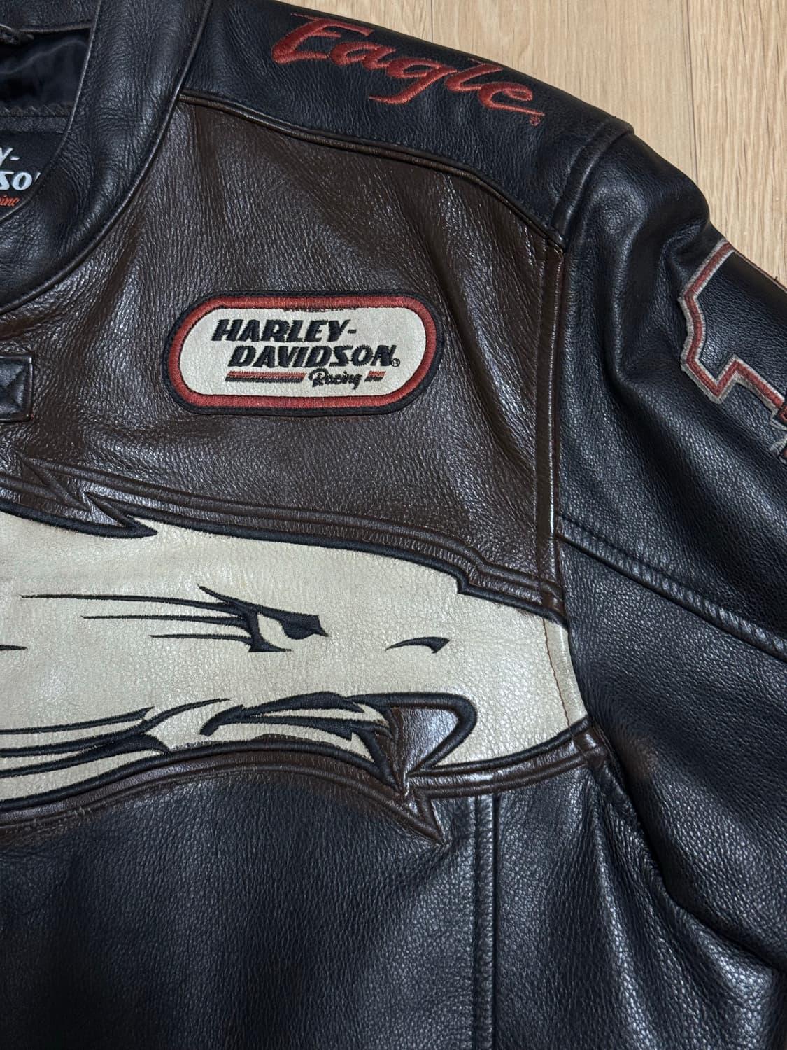 할리 데이비슨 이글 플레임 레더 바이커 자켓 상품이미지6