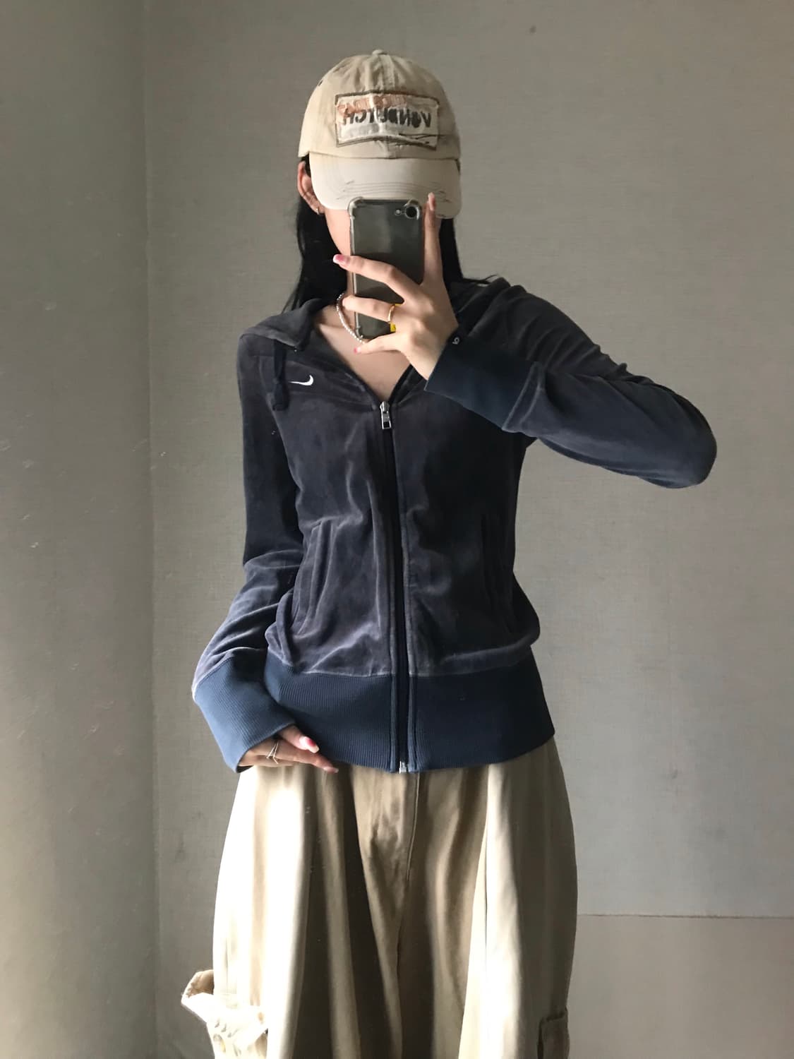 나이키 벨벳 슬림핏 후드집업 상품이미지3