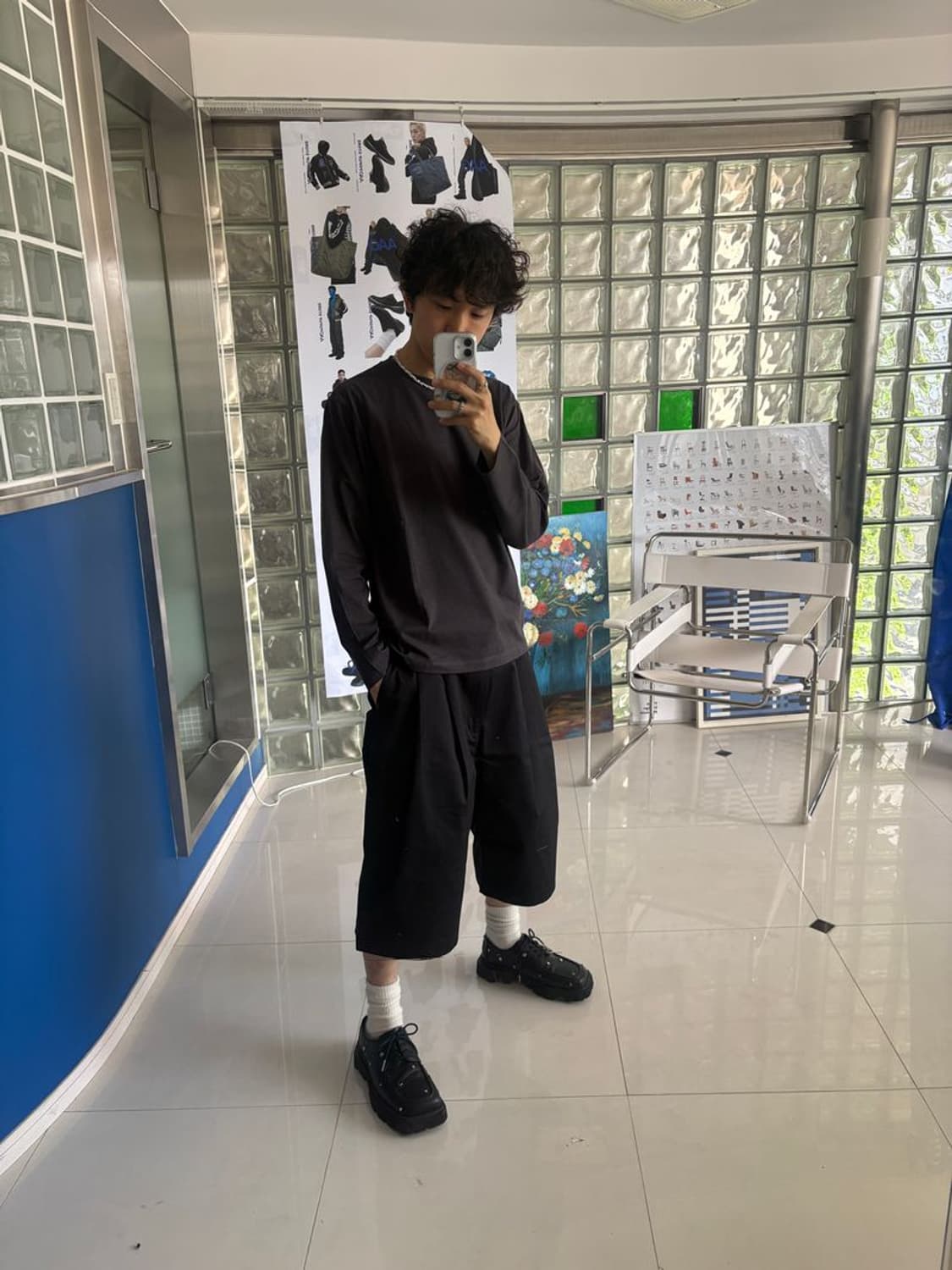 NECK LONG T-SH 크루넥 긴 티셔츠 상품이미지4