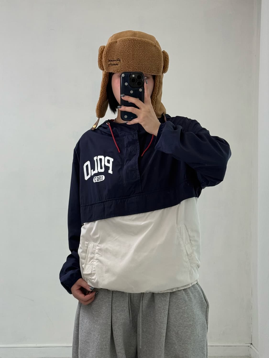 폴로 네이비 후드 아노락 상품이미지1