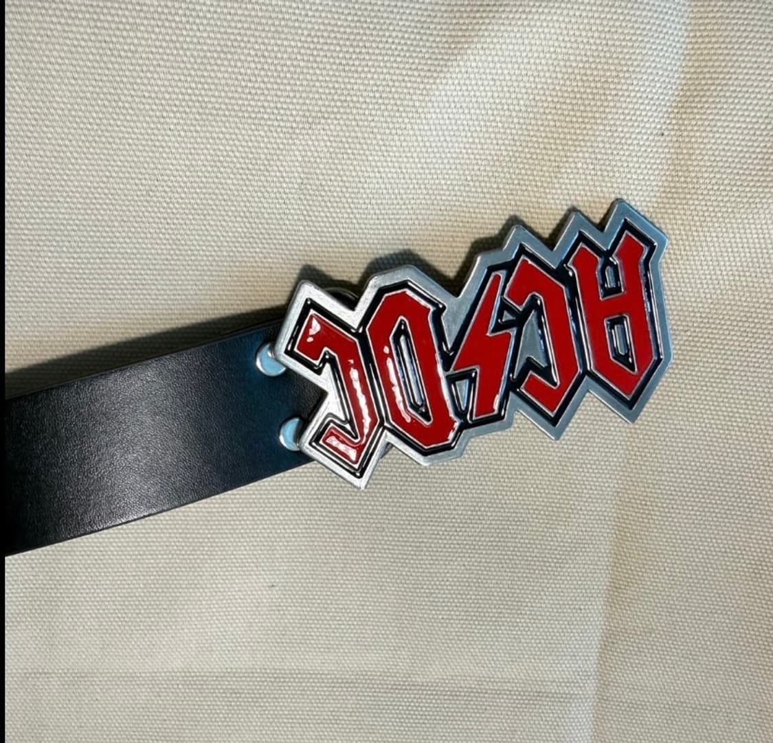 AC/DC 레드 버클 빈티지무드 벨트 상품이미지3