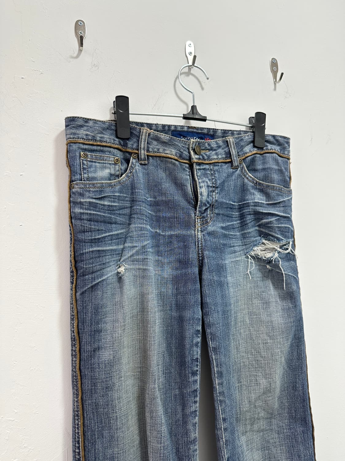 Vintage side line flare cut denim pants 상품이미지4