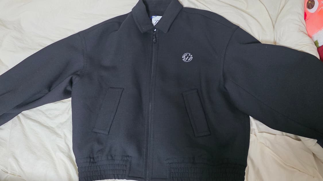 자라 x 아더에러 오버사이즈 칼라 봄버 자켓 블랙 라지 상품이미지1