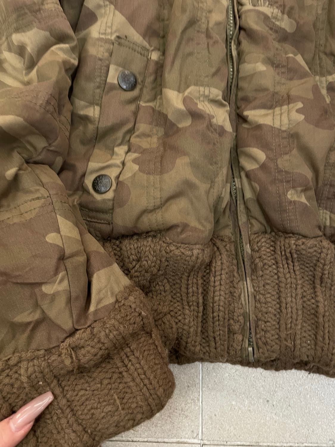 카모 퍼 숏아우터 상품이미지3