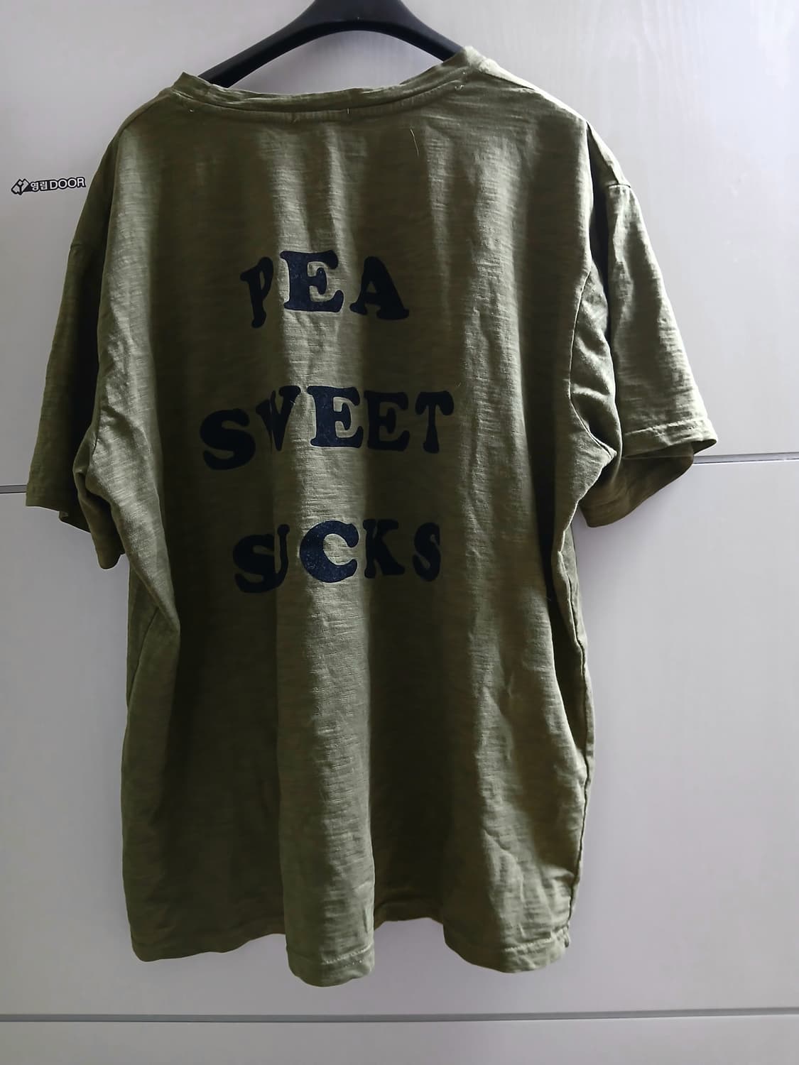Y2K 카키반팔티 상품이미지1