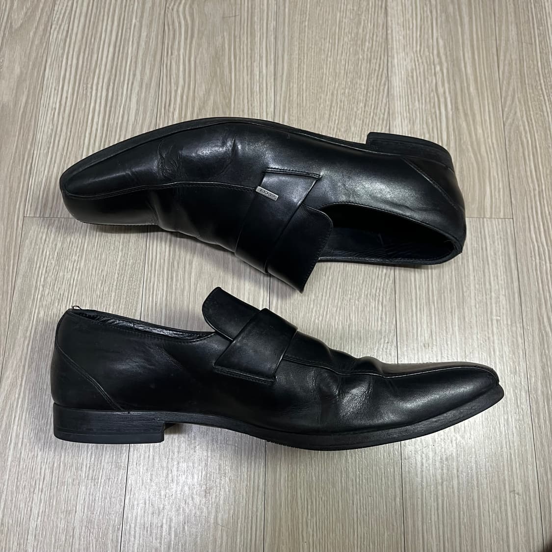 [40.5,260] 구찌 레더 슬립온 로퍼 블랙 상품이미지4