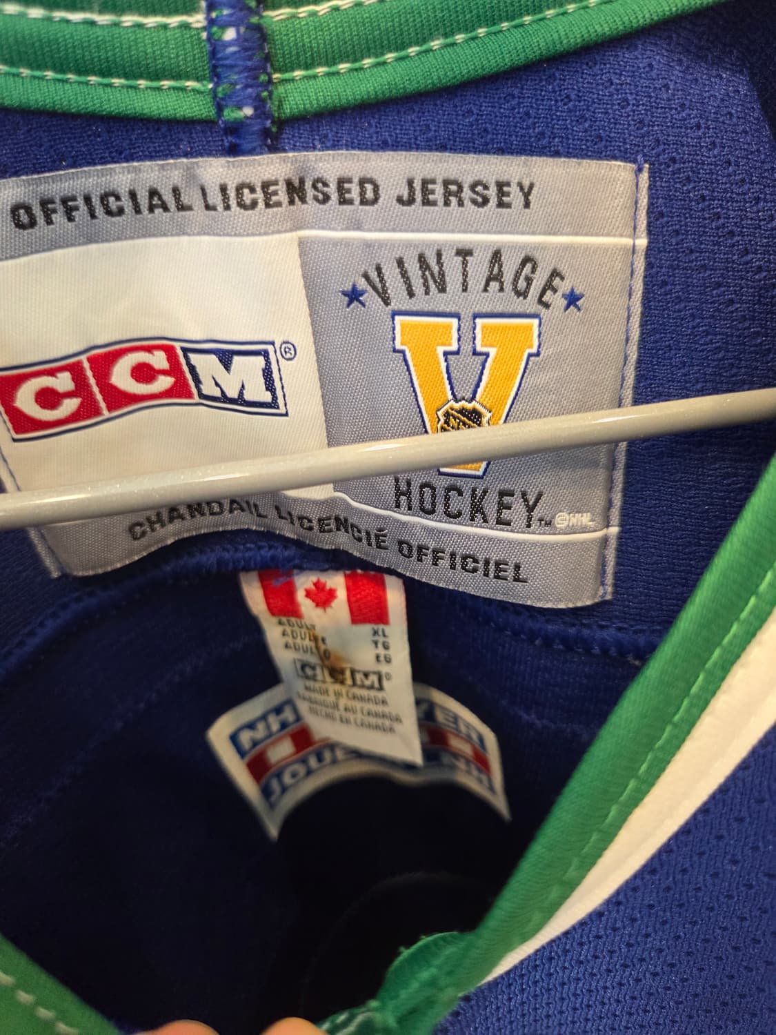 [00s 캐나다생산] CCM NHL 밴쿠버 커넉스 빈티지 하키져지 상품이미지3