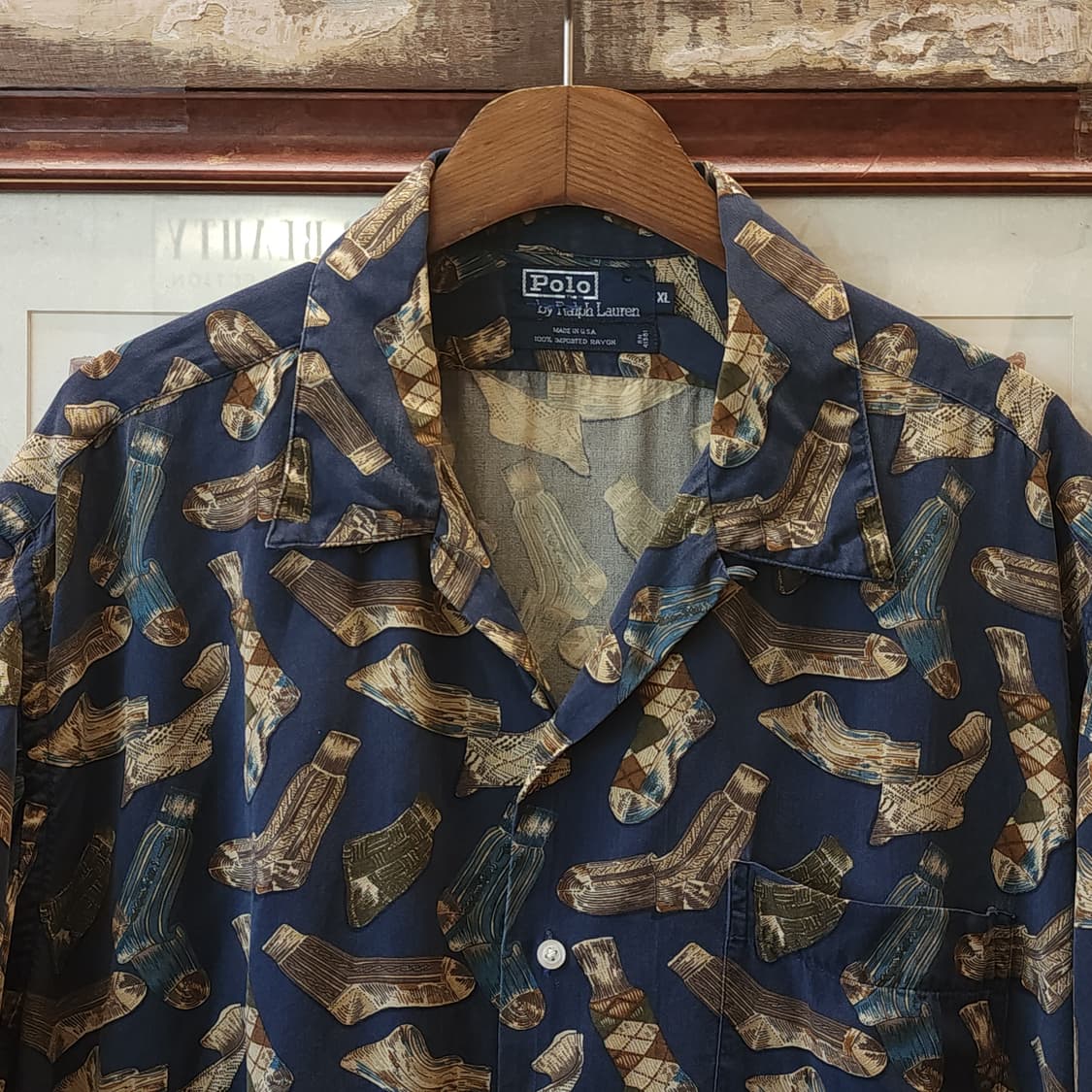 90s 폴로 하와이안 셔츠 usa 메이드 xl 상품이미지4