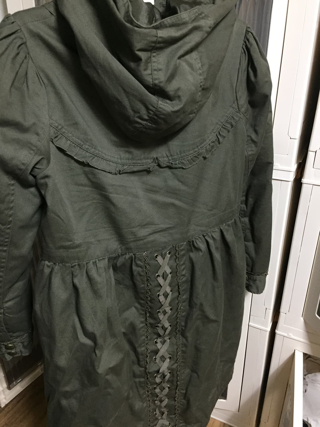 엑시즈팜 카키 후드 야상자켓 y2k 그런지 갸루 상품이미지4