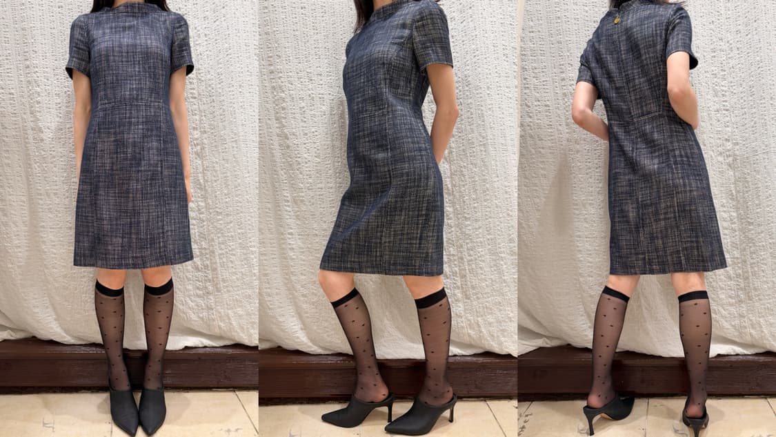 Heathered Mock Neck Shift Dress 상품이미지6