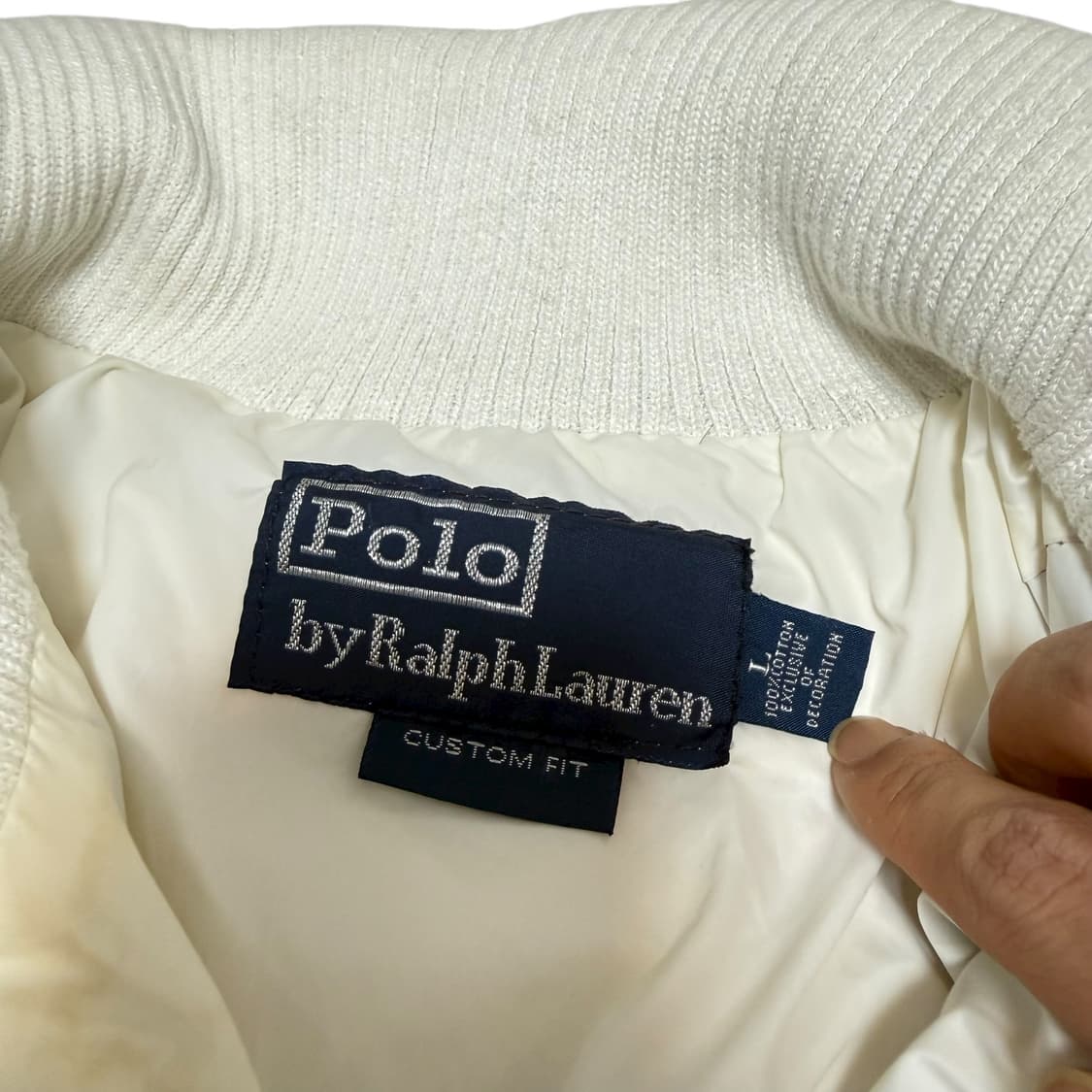 폴로 랄프로렌 빅포니 성조기 패딩 화이트 상품이미지7