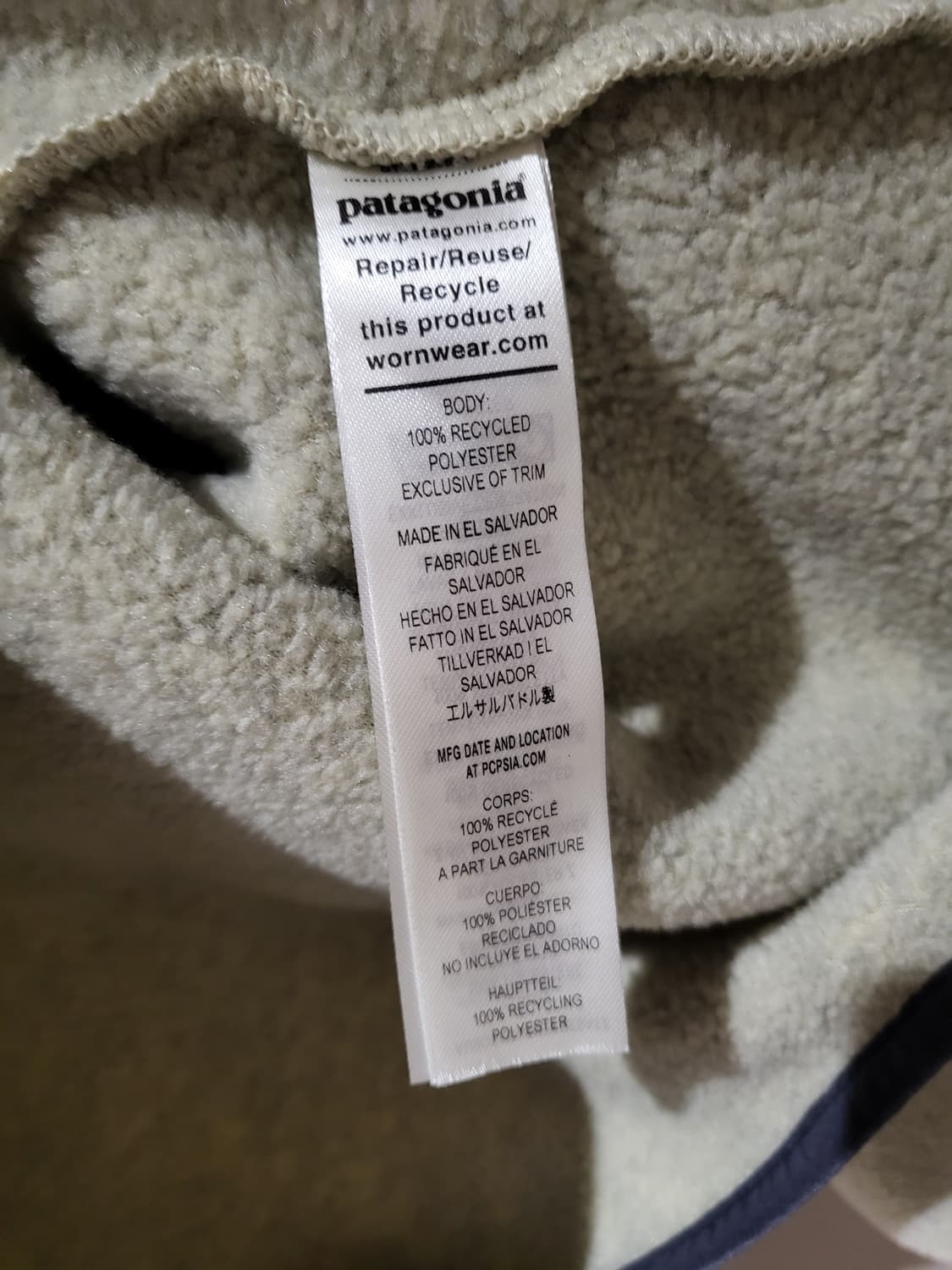 파타고니아 신칠라 스냅티 풀오버 오트밀 XL 상품이미지5