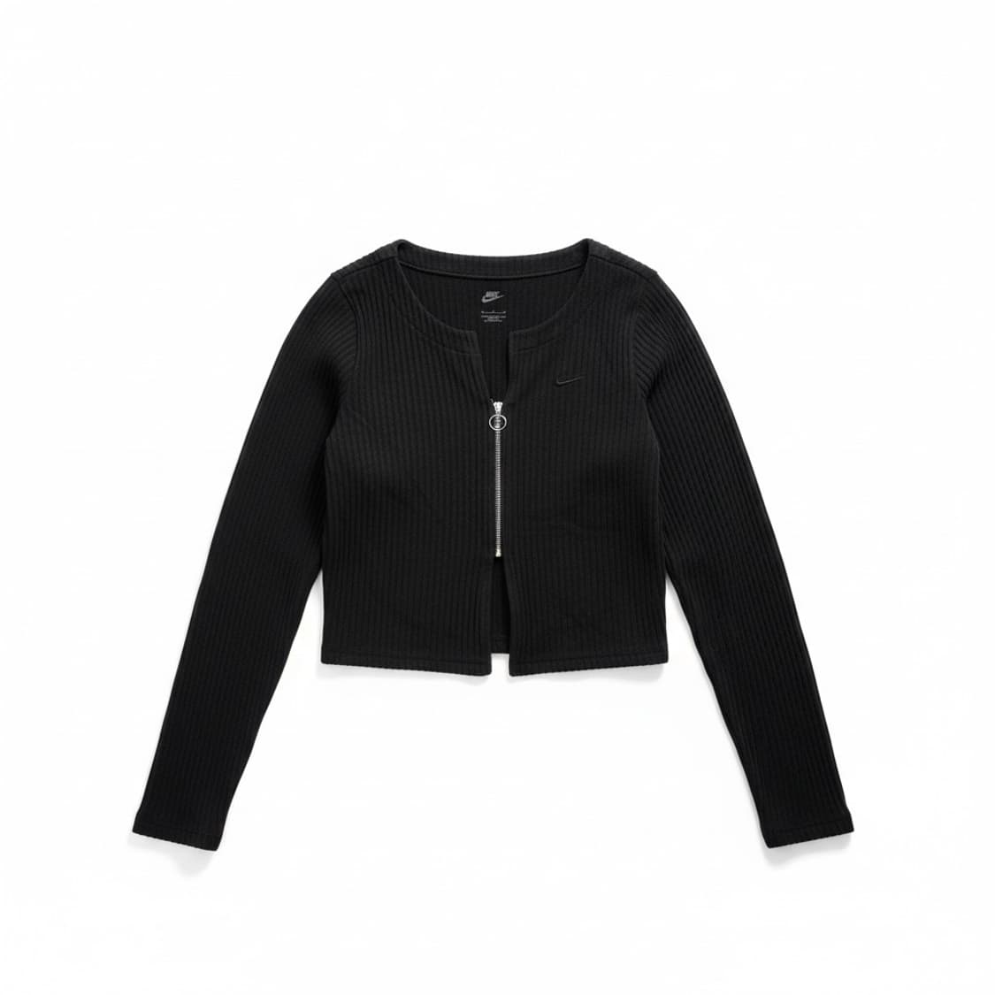 나이키 NSW 칠 니트 슬림 풀 집 립드 가디건 블랙 (FN3682-01 상품이미지1
