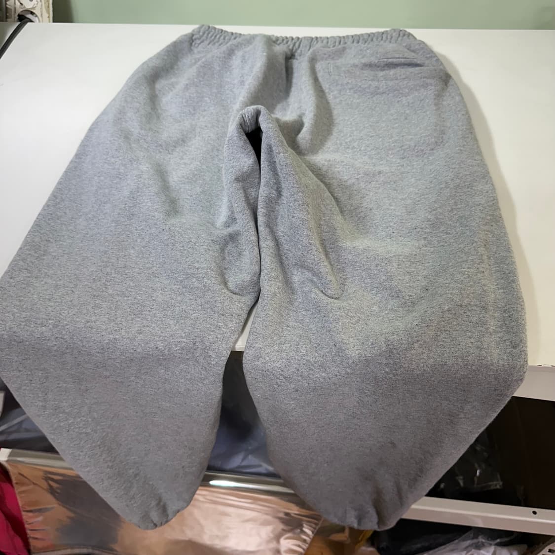 M 디스이즈네버댓 디네댓 그레이 자수로고 밴딩 스웻팬츠 상품이미지5