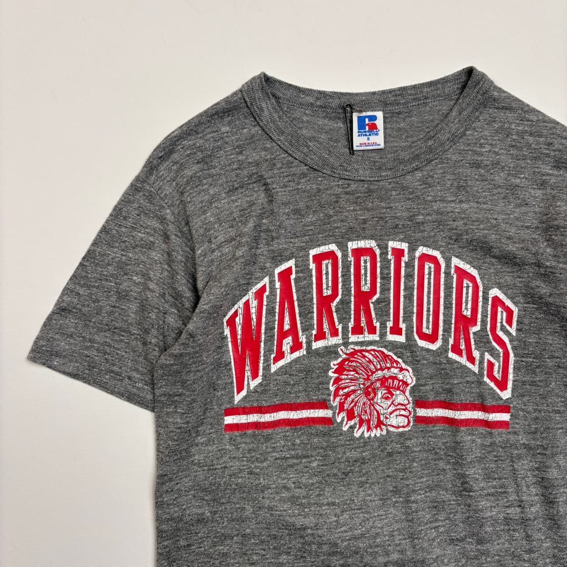 [S] 90s USA Russell WARRIORS T-shirt 상품이미지3