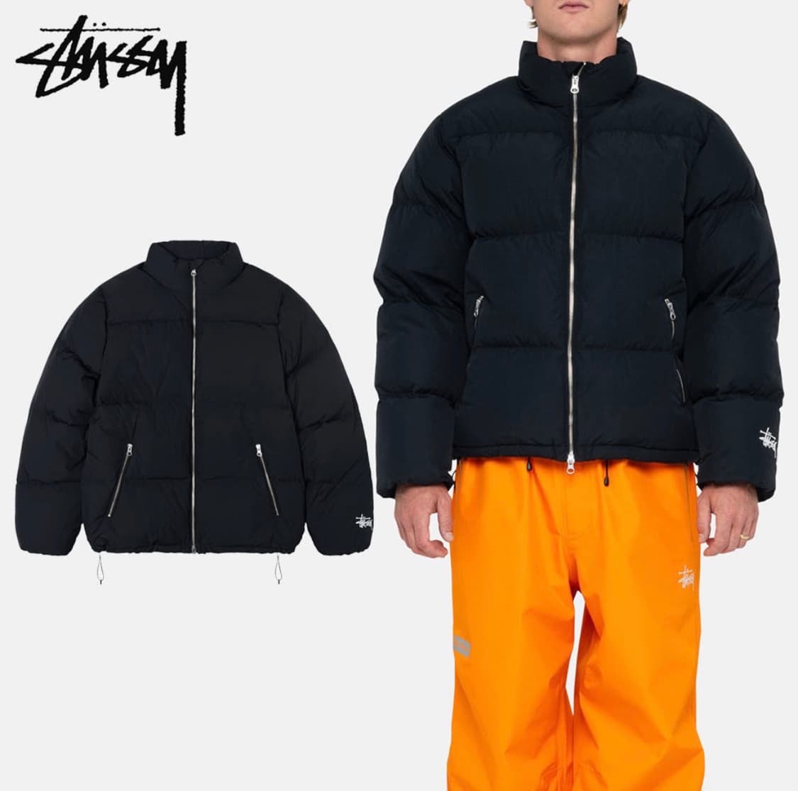 스투시 다운 퍼퍼 나일론 블랙 M 상품이미지1