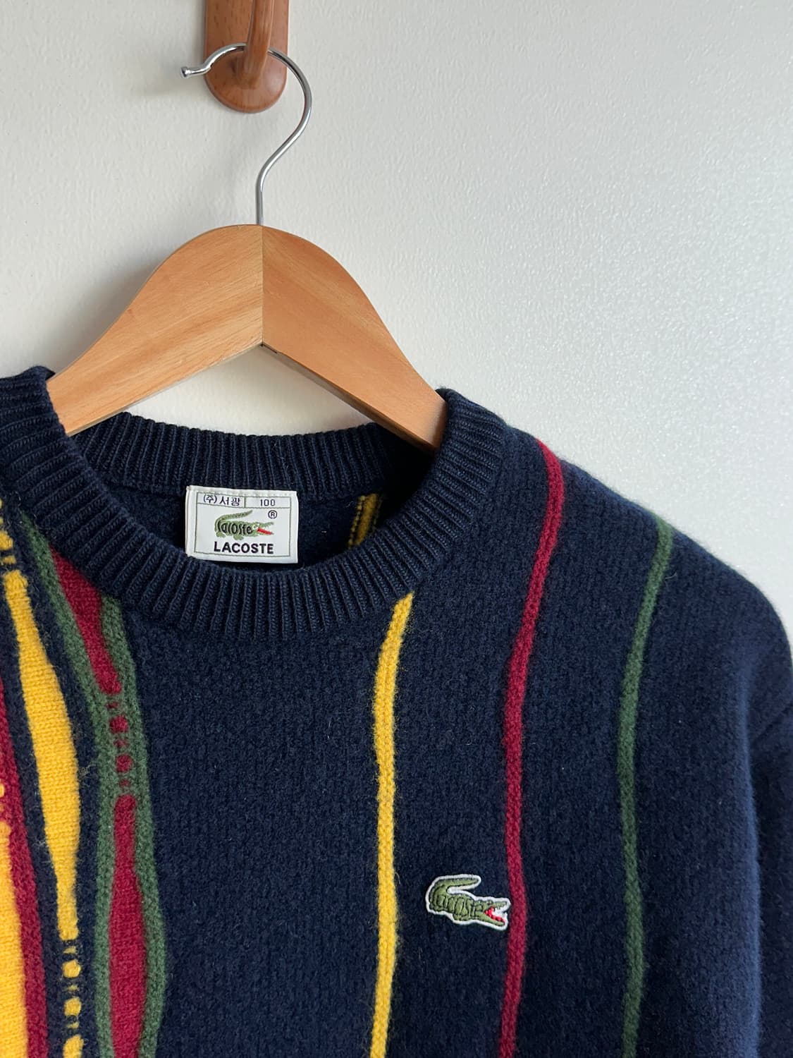 라코스테 빈티지 케이블 울 니트 100 상품이미지4