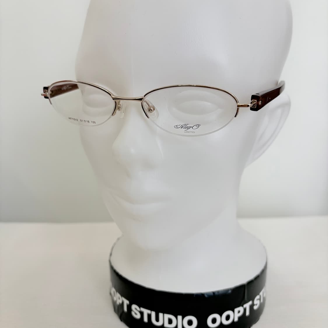 ALLEGRO 골드 오벌 메탈 반무테 상품이미지5