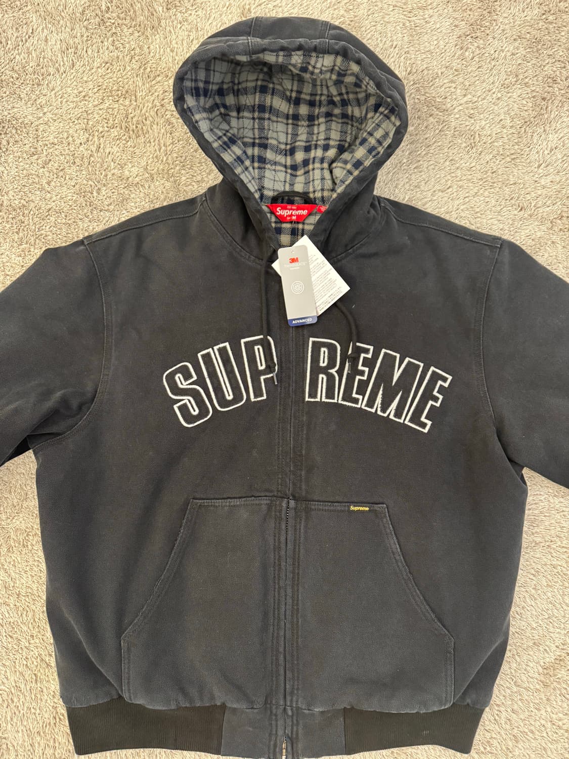 [M] 슈프림 리플렉티브 아크 후드 워크 자켓 블랙 상품이미지5