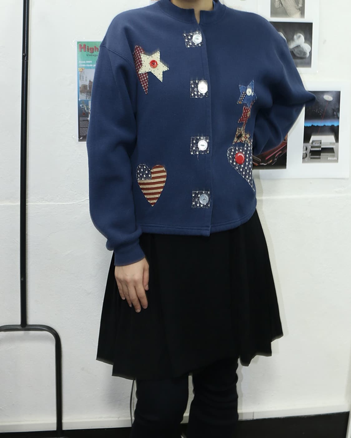 90s USA 패치워크 버튼 가디건  상품이미지3