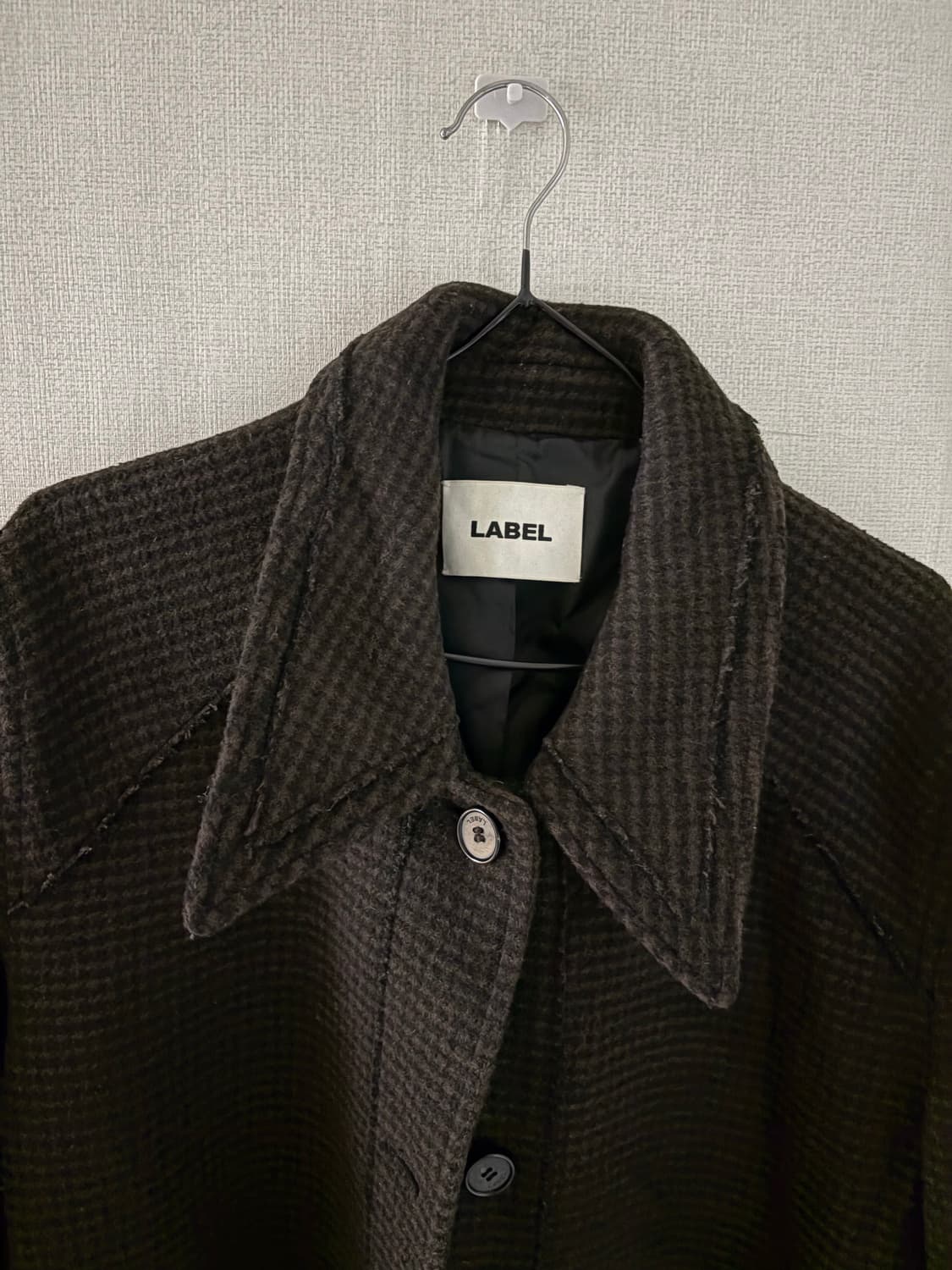 라벨아카이브 체크 코트 상품이미지2