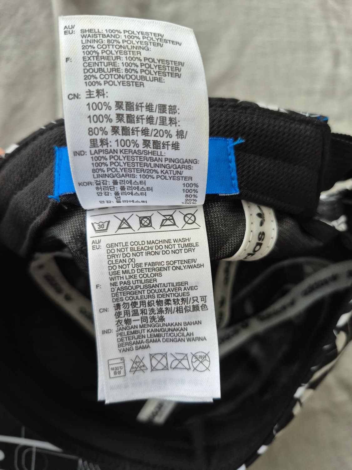 아디다스 블랙 패턴 볼캡 모자 상품이미지5