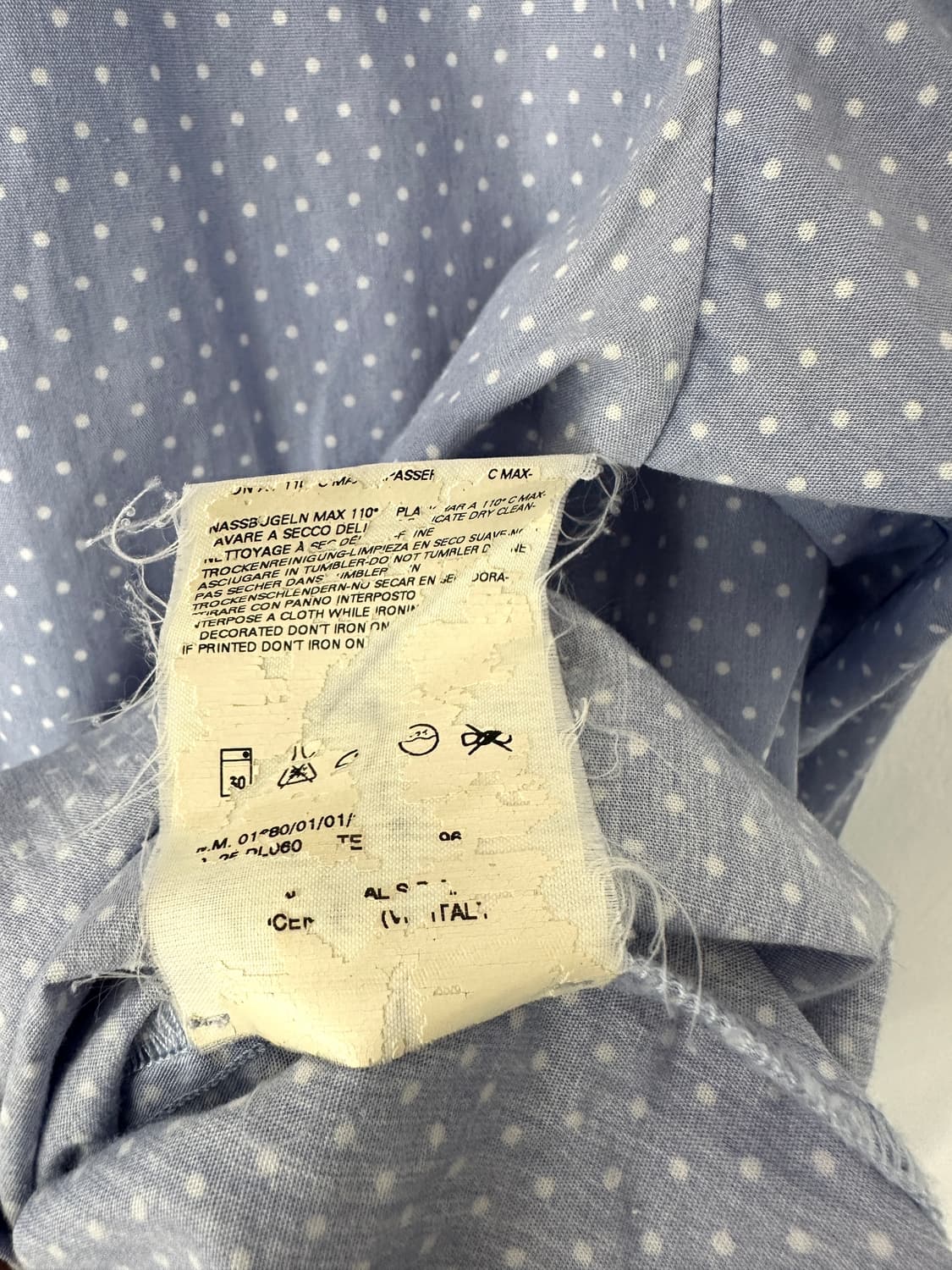 비비안웨스트우드 비대칭 폴카도트 셔츠 블루 상품이미지7