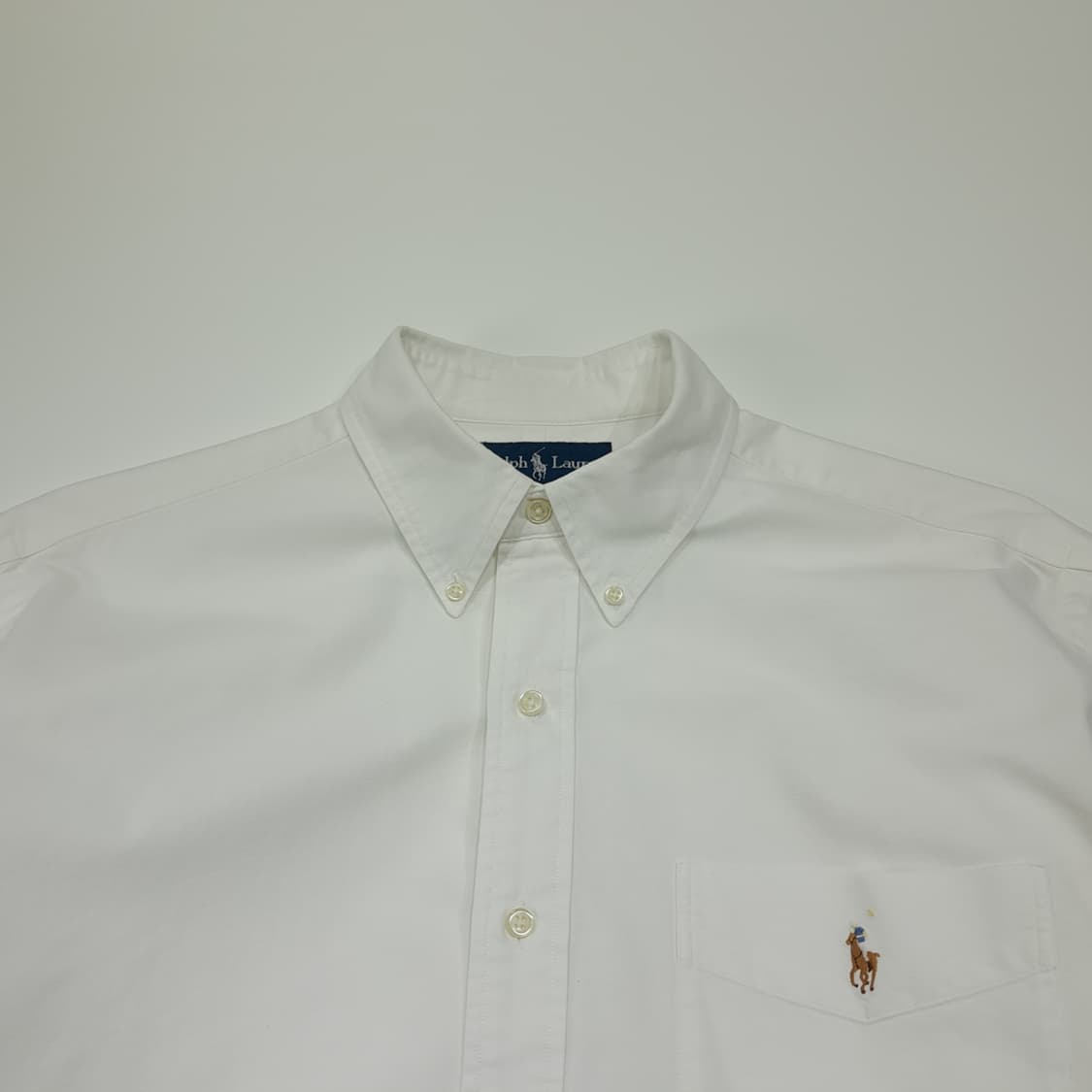 CL471 L 폴로 90s 코튼 멀티포니 화이트 셔츠 남방 상품이미지2