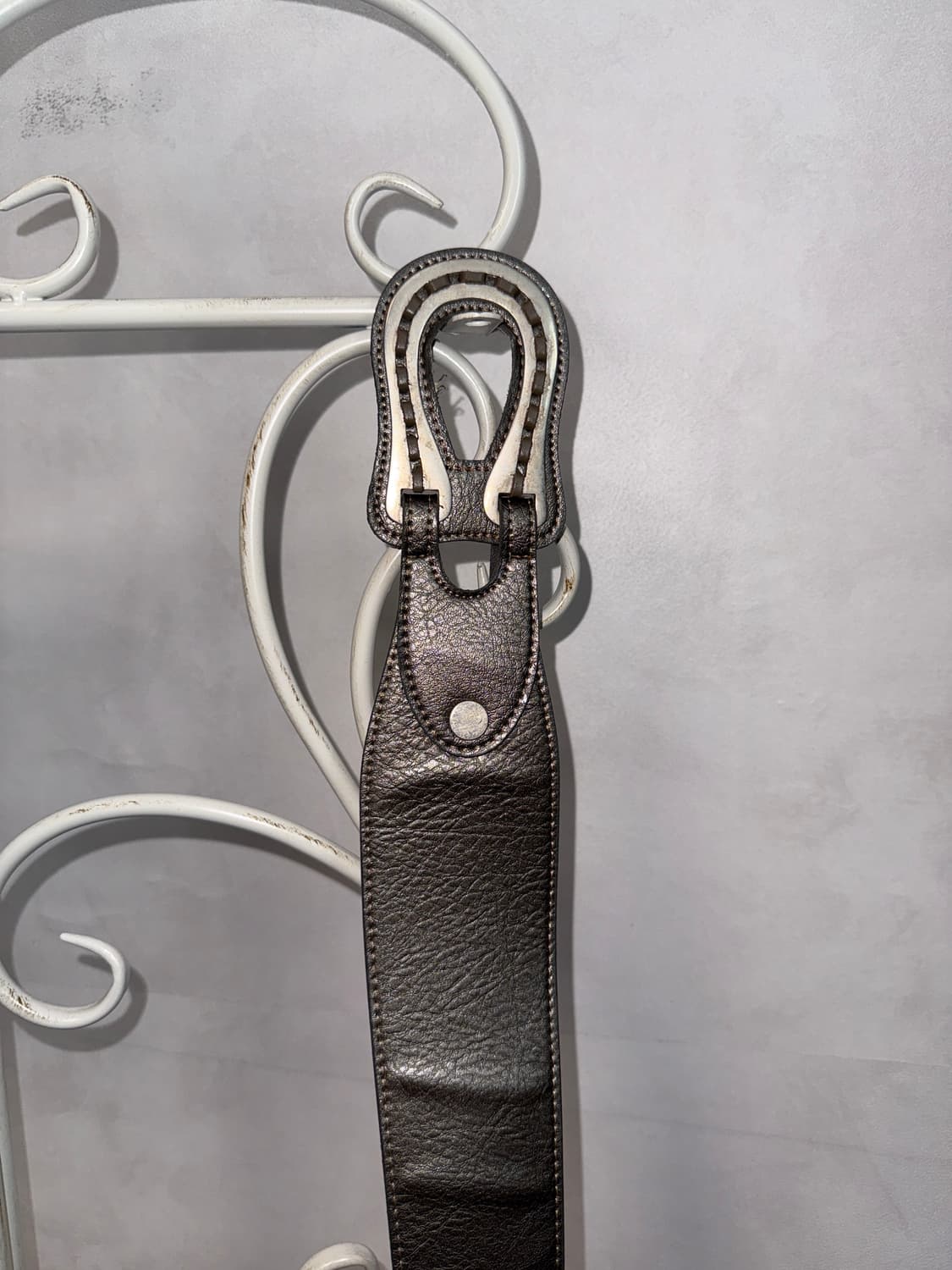 Dark brown bold western buckle belt 상품이미지5
