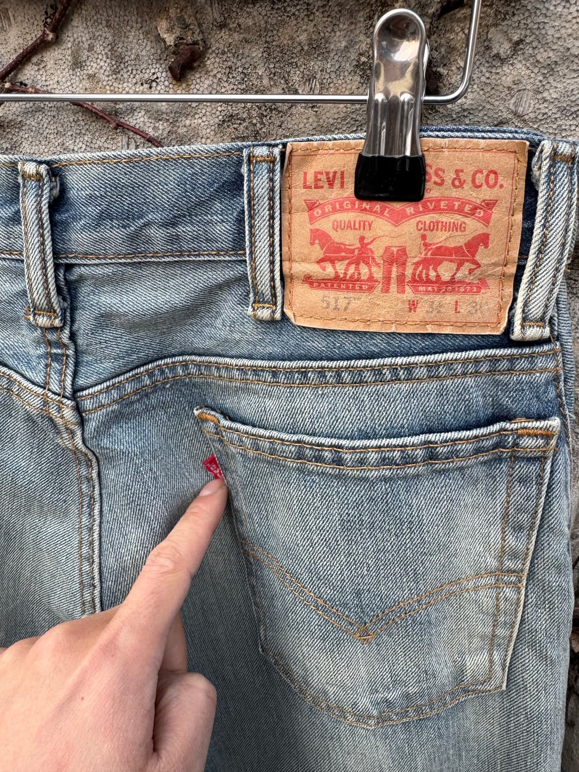 리바이스 빈티지 517 부츠컷 워싱 데님 팬츠 상품이미지6