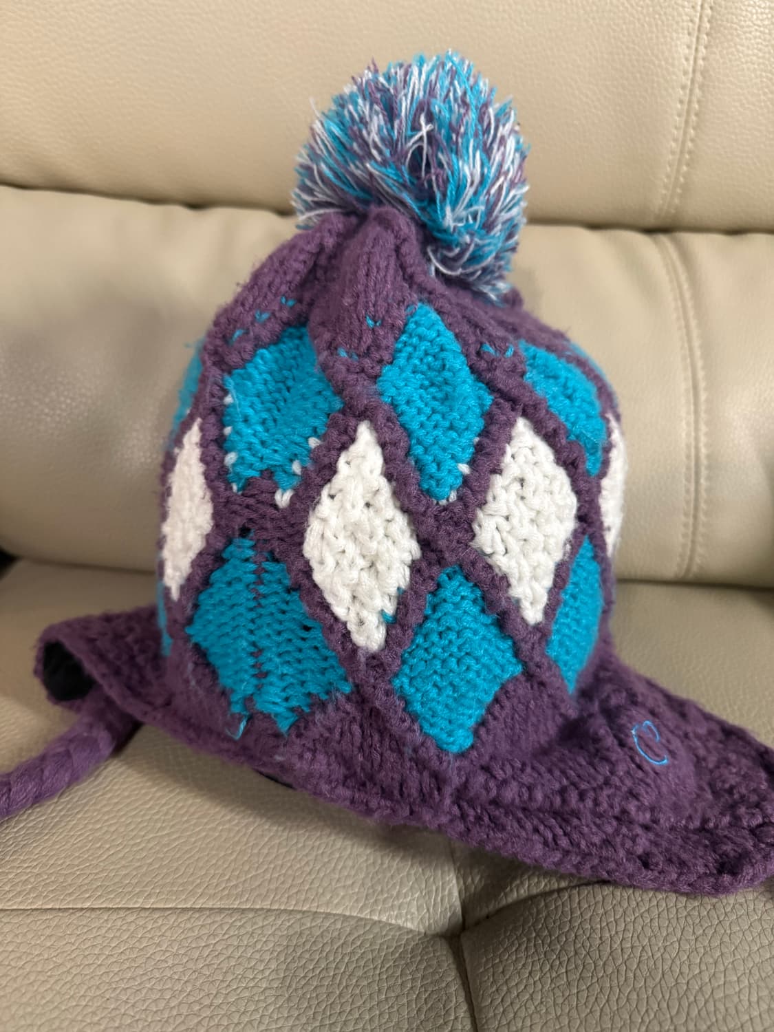 pattern earflap detail beanie 상품이미지4