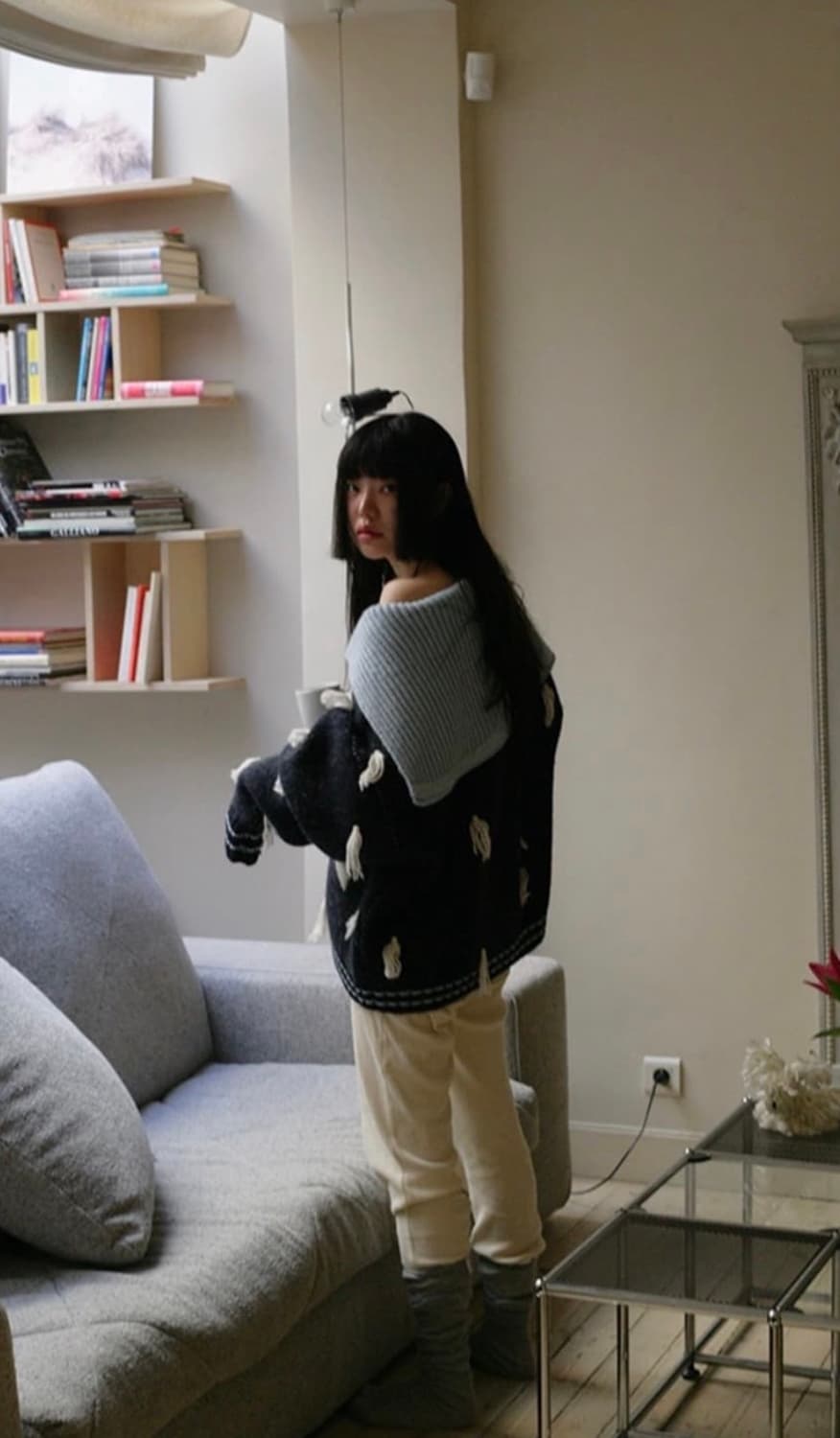 프레클 니트 퍼 울 후디 상품이미지1