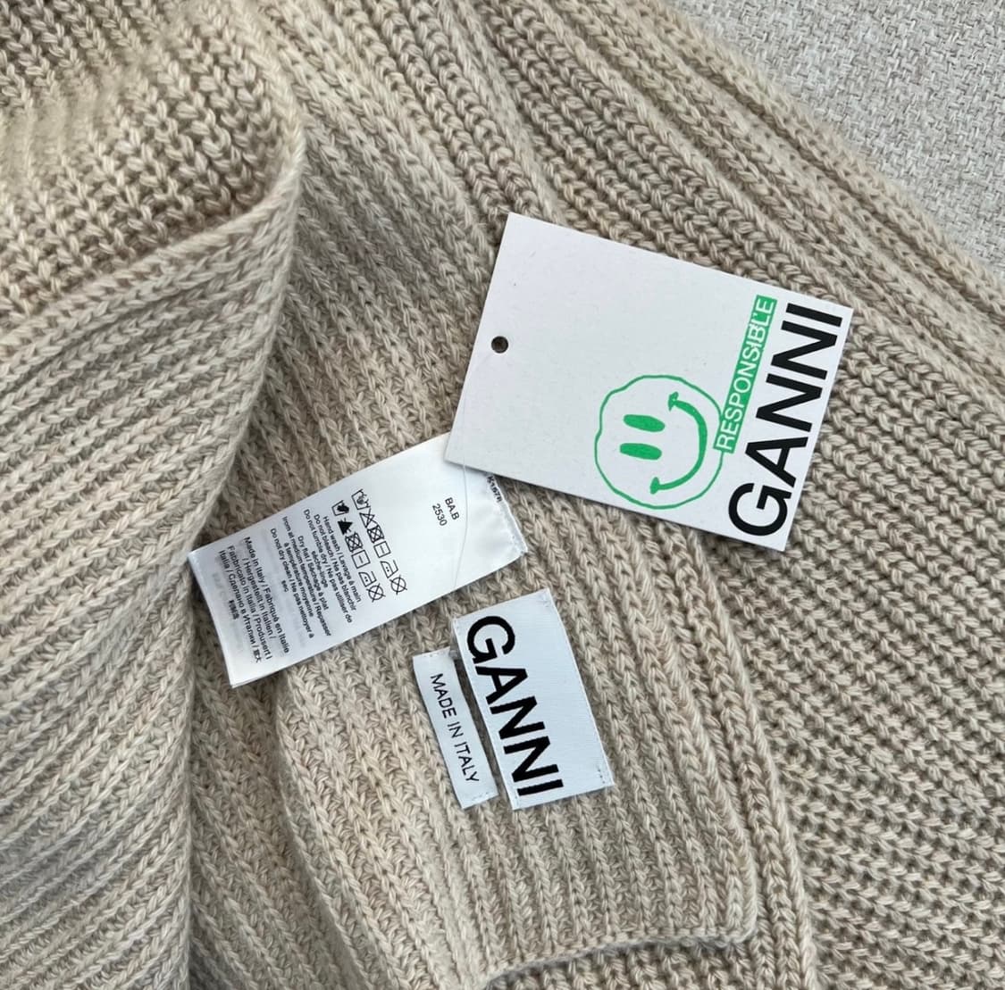 가니 GANNI 리사이클울니트 비니 머플러세트 정품 상품이미지8