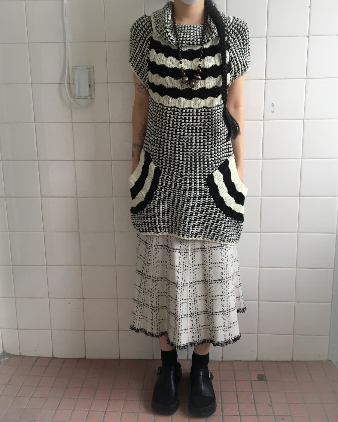 Pattern point knit skirt 상품이미지4