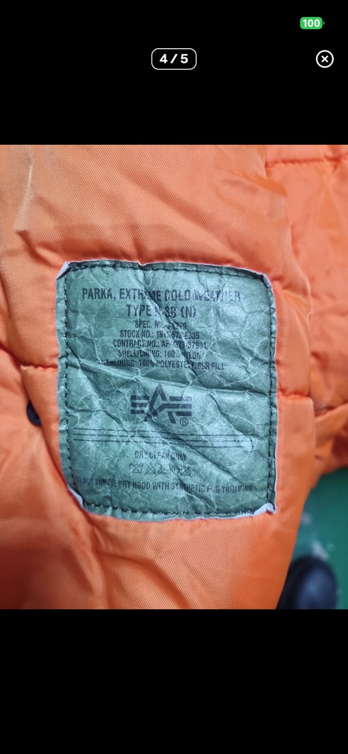 알파인더스트리 n3b xsmall=m 상품이미지4