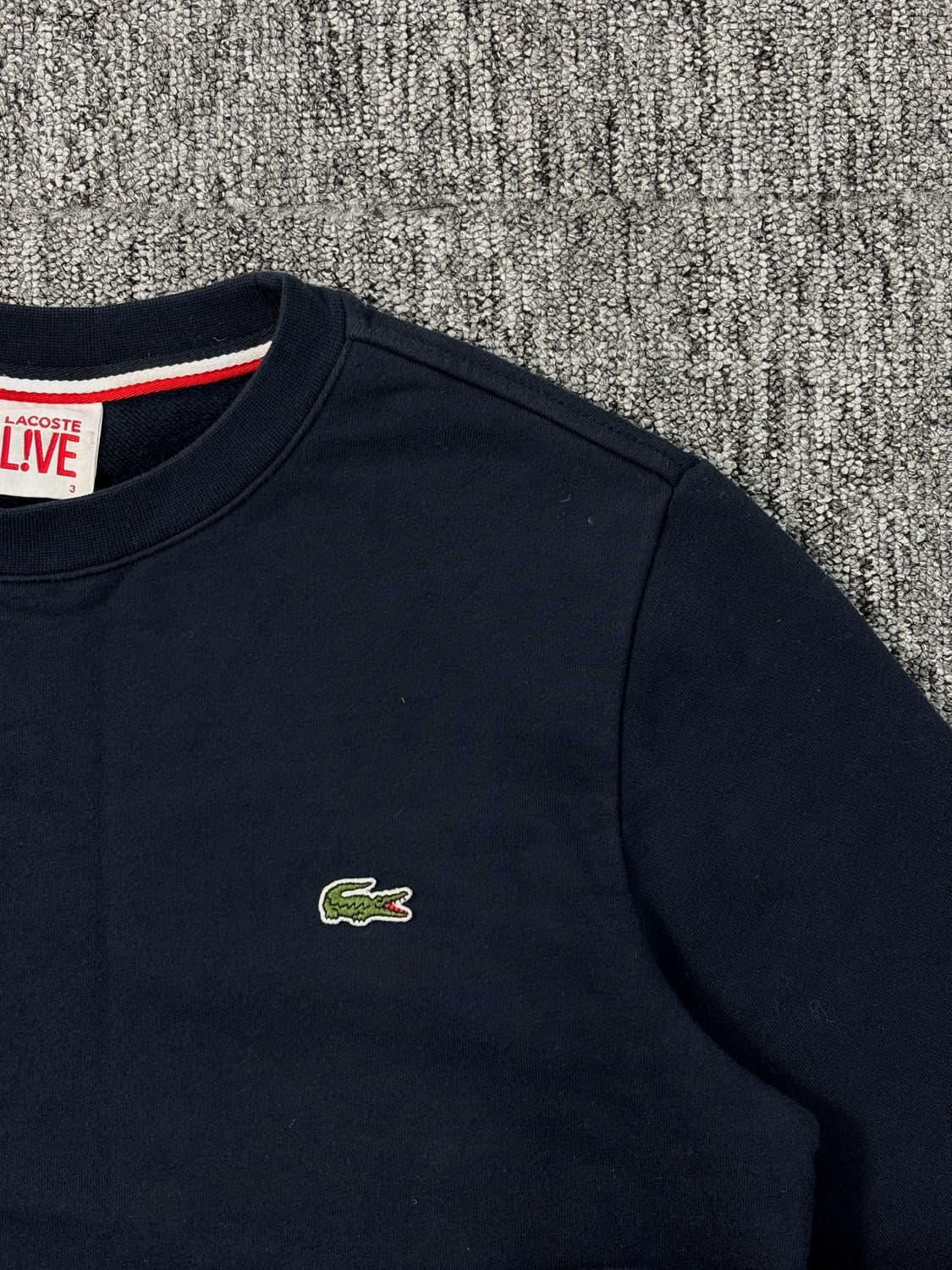 라코스테 자수로고 네이비 코튼 스웻셔츠 상품이미지3