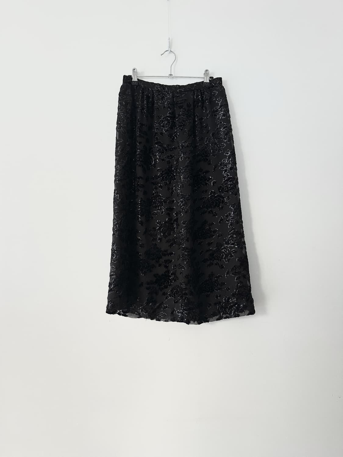 Gliter & velvet mix flower skirt 상품이미지1