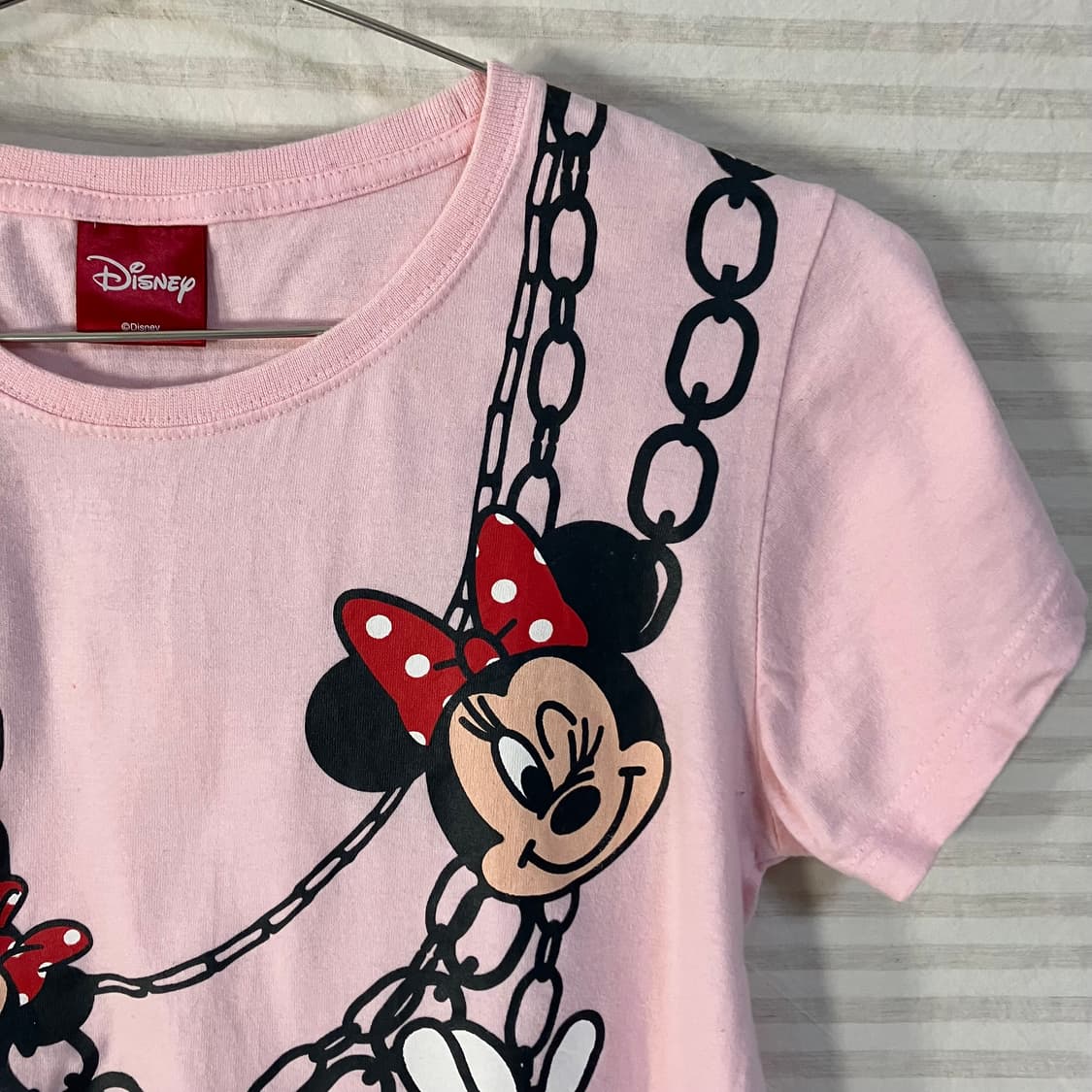 빈티지 미니마우스 딸기 우유 핑크 반팔 996 y2k 스트릿 갸루 펑키  상품이미지3