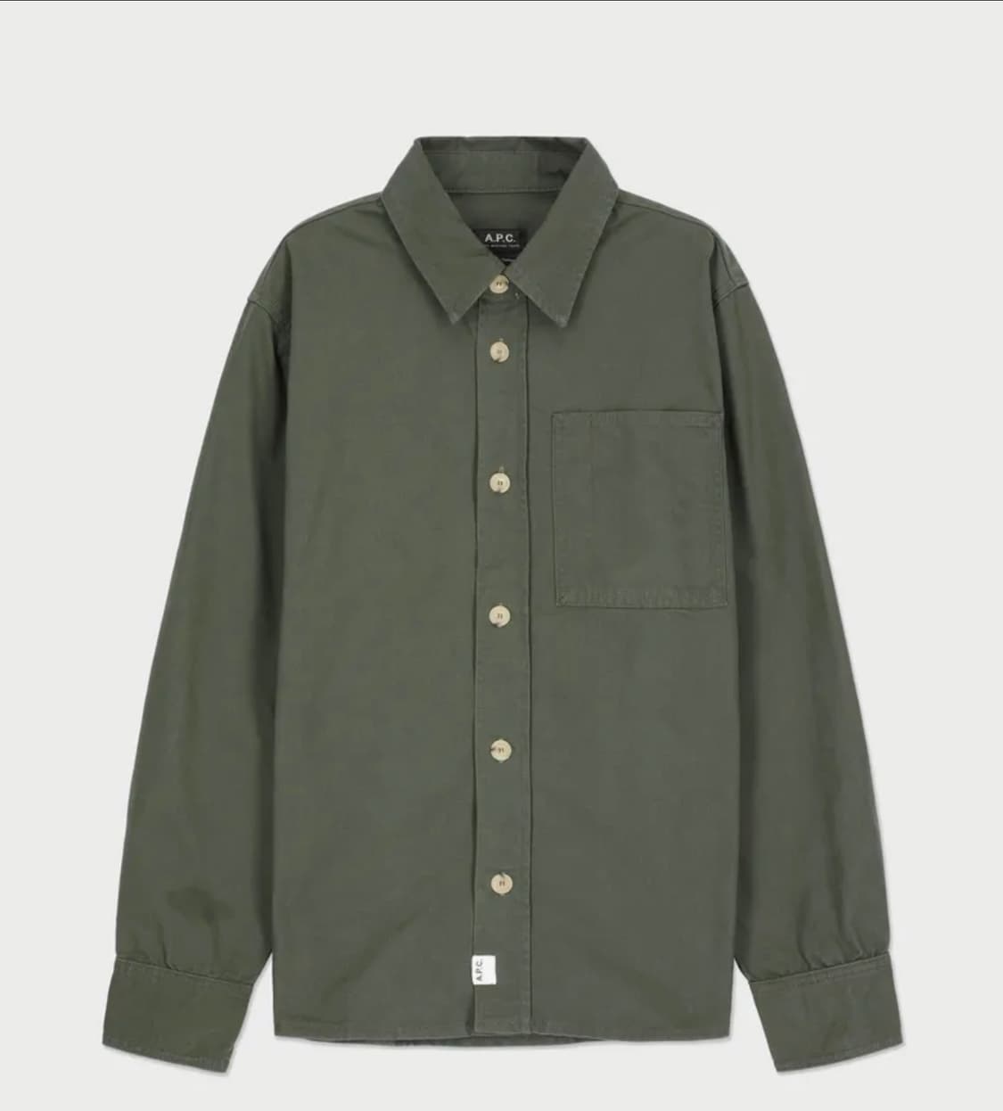 A.P.C. 아페쎄 셔츠 자켓 카키(그레이엄 카발리에 캔버스 셔츠 ) 상품이미지1