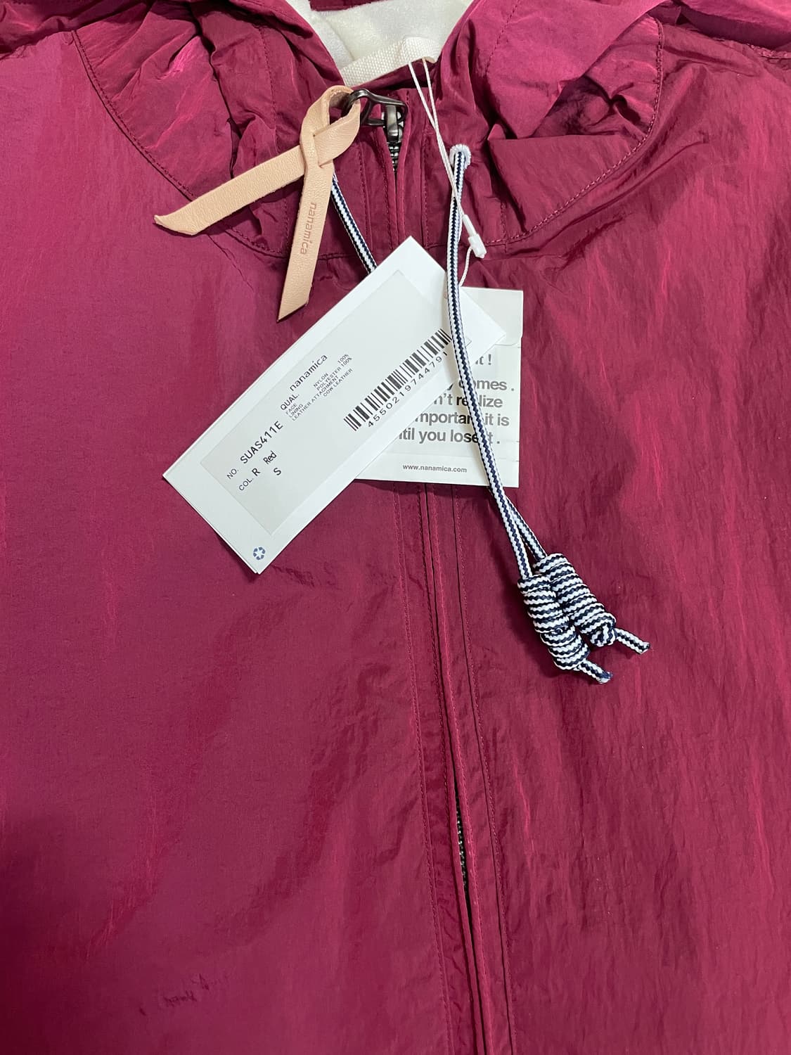 [S] 나나미카 집업 윈드 파카 레드 상품이미지1