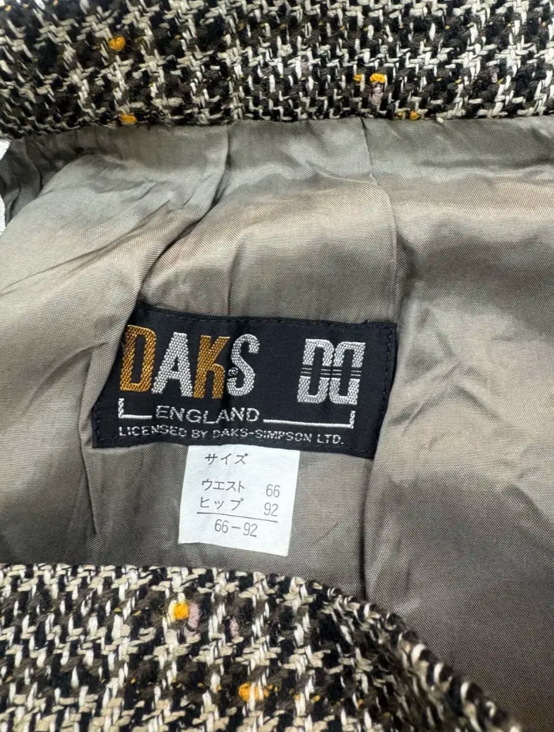 DAKS 잉글랜드 체크 울 스커트 상품이미지5