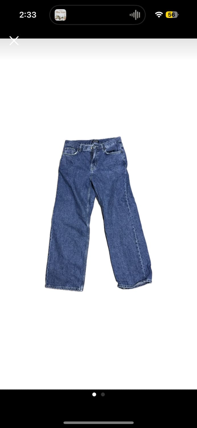 중청 와이드 데님팬츠 상품이미지3